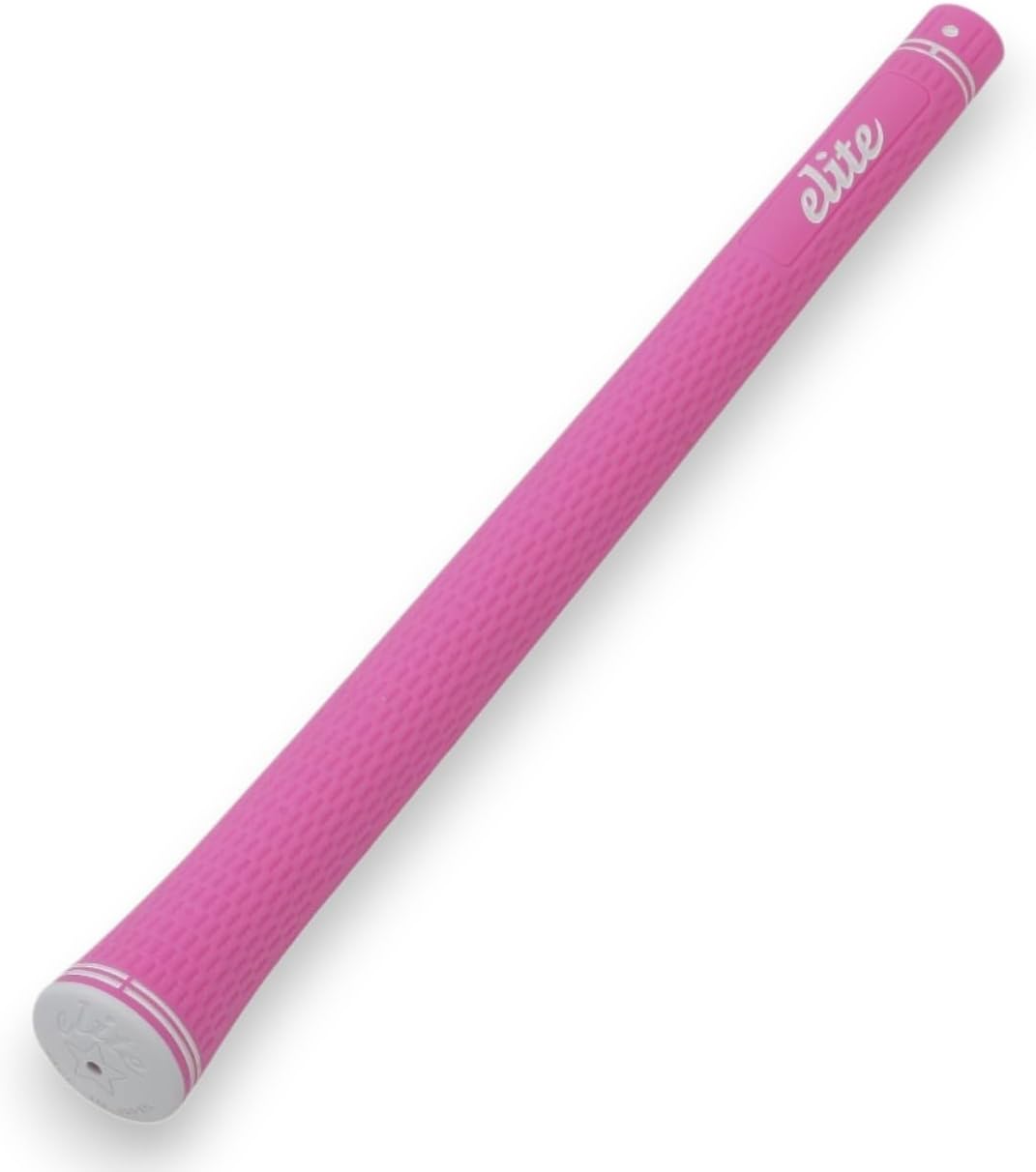 elitegrip Standard Series SX38 Golf Grips, Grip Ends - Body Shape, Grip Point, Rhinestone, Back Line, M58/M60/M62, Deep Pink, Length 10.4 inches (265 mm), Set of 5