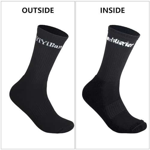 Mens calf socks Cotton Crew Socks Soft and Breathable Socks for Men 3 Pairs4