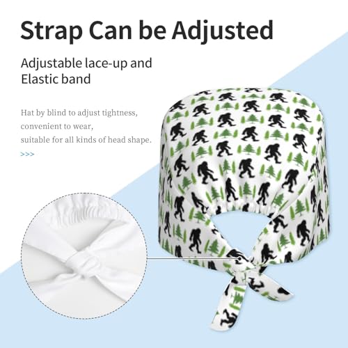 Image of WILL BUDXEG Working Cap with Sweatband for Women Men, Adjustable Cleaning Working Hats, Nurse Surgical Caps(Tie Back)