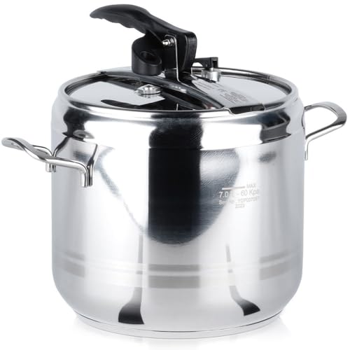 Olla a presión de acero, apta para inducción, profesional, 7 l