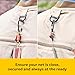 SF Strongest Magnetic Release Holder Keychain Fly Fishing Net Retractor Magnet Clip with Coiled Lanyard Aluminum Alloy Hook - Red