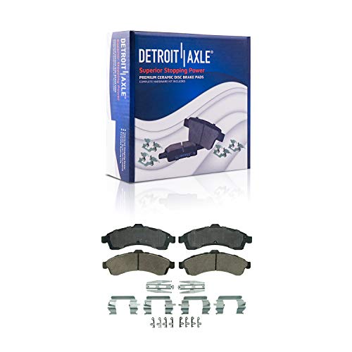 Image of Detroit Axle - Front Brake Kit for Chevrolet Trailblazer Envoy Rainier | Ascender Bravada Drilled & Slotted Brake Rotors Brake Pads Brake Calipers Replacement 12.01 inch inch Rotor