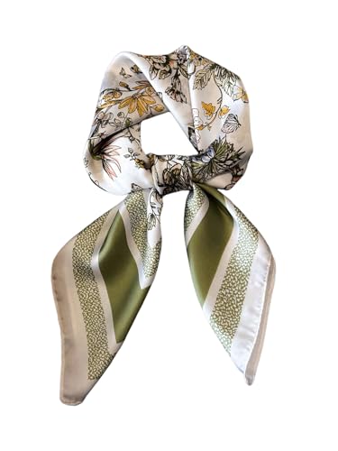 Floerns Women's Silk Satin Square Hair Scarf Flower Bandana Kerchief Headscarf