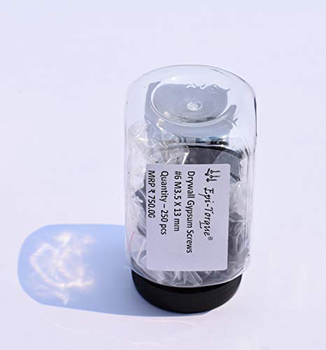 Image of Drywall Gypsum Black Screw Sharp Point Size #6 M3.5 X 13mm (Pack of 250 Pcs)