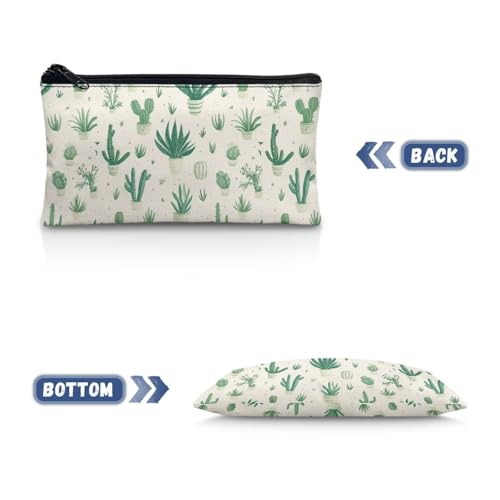 Image of Cactus Pencil Case Light Green Pencil Box for Preschool Toddlers Girls Lightweight Pen Holder for Stationery Storage Simple Pencil Pouches Ideal for School Classroom