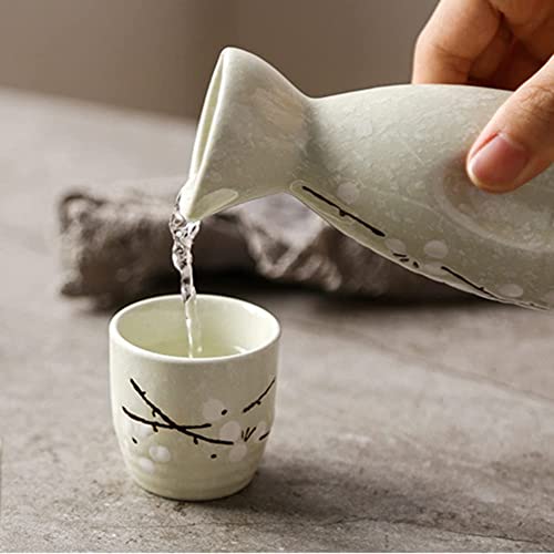 Juego de sake de cerámica tradicional japonesa con diseño refinado de 7 piezas 5