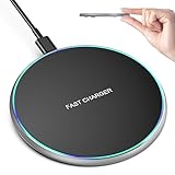 Eisreho Wireless Charger Compatible with iPhone 15 14 13 12 11 Pro Max/Mini/Plus/XR/X/8, 15W Max Fast Wireless Charging Pad Mat for Samsung Galaxy S23/S22/S21/S20/S10, Air Pods Pro/3/2, Galaxy Buds