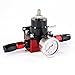 JGhyperX EFI Fuel Pressure Regulator Kit 0-100psi with Gauge 6AN Fuel Line Fitting Universal Adjustable Aluminum (1005 Red)