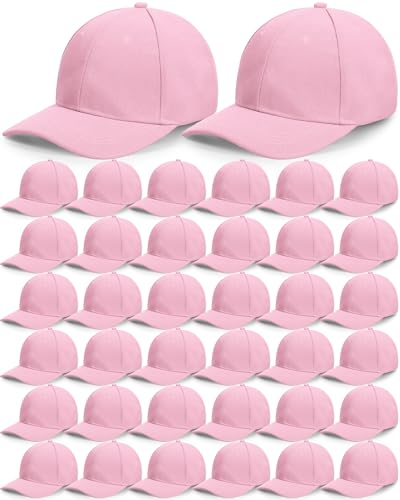 Image of Foaincore 36 Pack Blank Baseball Cap Bulk Adjustable Back Strap Sublimation Hats Plain Unisex Trucker Hat for Men Women