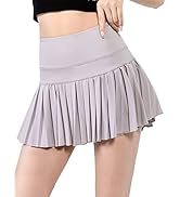 Kiench Damen Tennisrock mit Hose Tasche Golf Workout Laufröcke