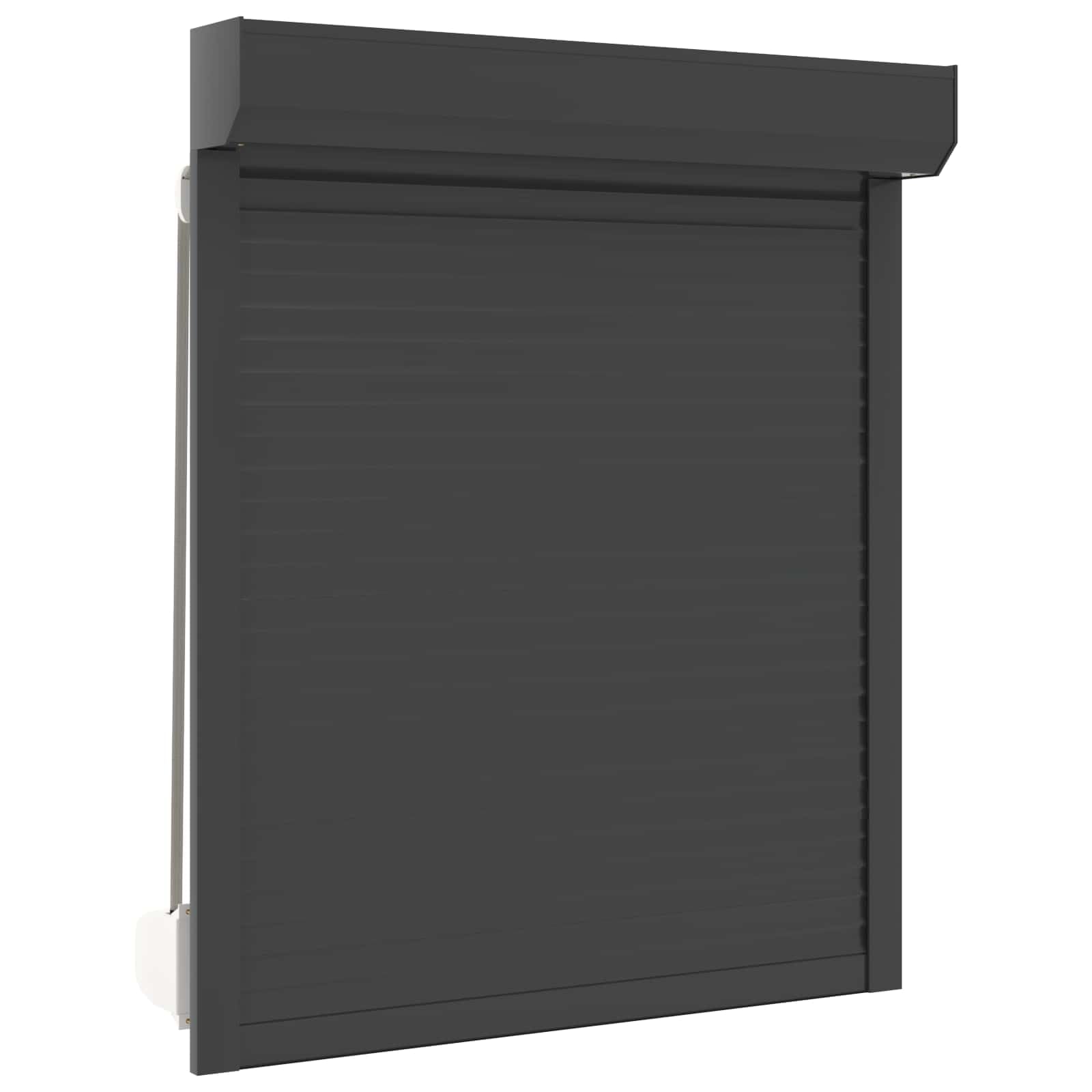 Store enrouleur anthracite 100 x 120 cm en aluminium et polyuréthane pour fenêtre - Protection contre les regards indiscrets et la chaleur - Utilisation manuelle