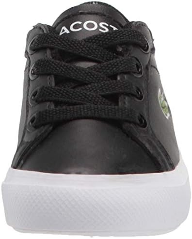 Lacoste unisex child Kid's Powercourt Sneaker, Black/White, 8 Toddler US | Image 1