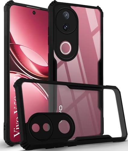 Image of Jkobi Back Case Cover for Vivo V50 | Vivo V50e (Shockproof with Polycarbonate Clear Panel | Professional Black)