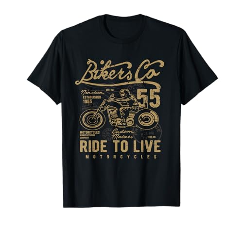 Ride To Live - Motocicleta americana retro vintage Camiseta