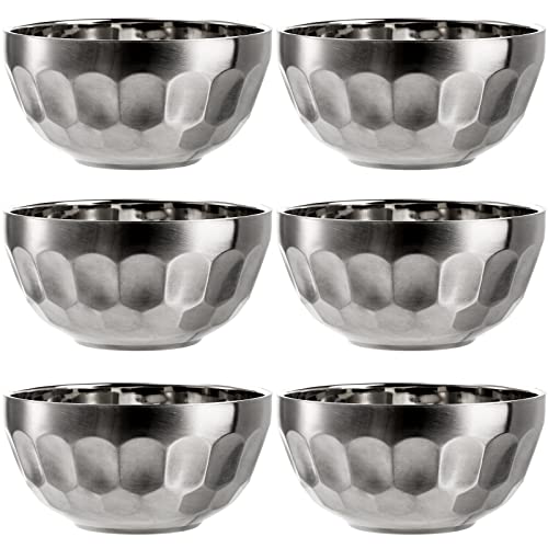 Okllen O-STAINLESSSTEELBOWL-6PC-15OZ 6 Pack 18/8 Stainless Steel Bowl Set, 15 Oz Non-Slip Snack Bowls Double-Walled Insulated Soup Bowl thumb #3