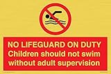 No Lifeguard on Duty Schild – 300 x 200 mm – A4L