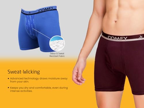 Image of Amul Comfy Men's Trunk Underwear | Soft Outer Elastic | Soft Waistband | Breathable Comfortable Innerwear | Pack of 10 | Color May Vary