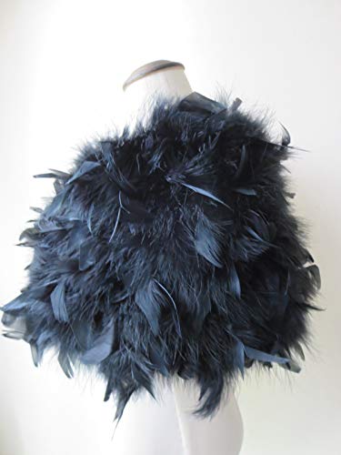 Women Real Ostrich Feather Cape Shawl For Bridal Winter Wedding Party Fluffy4