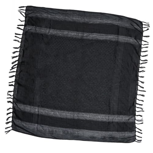 Bufanda Árabe de Algodón Negro Unisex Accesorio de Cuello Casual 7