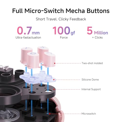 Image of Mobapad Chitu2 HD Switch 2 Wireless Controller, TMR Glide Joysticks [ZERO Drift], Charging Dock, HD Rumble, NFC, Turbo, Programming, Mechanical Buttons - Gamepad for Nintendo Switch /Switch 2 & Windows PC