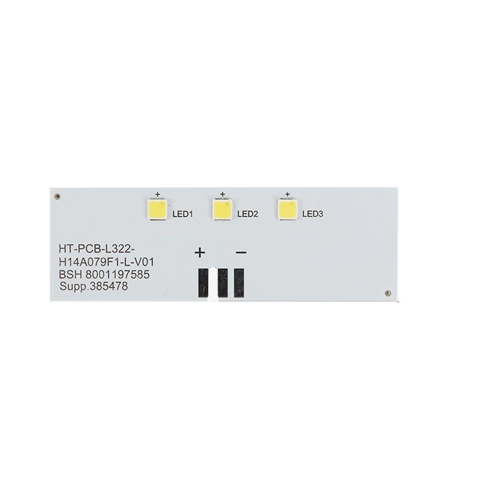 Wymienne oświetlenie LED do lodówki, Taśma świetlna LED do lodówki BSH8001197585 HT-PCB-L322-H14A079F1-L-V01 DC12V 3 diody LED 55mm x 18mm