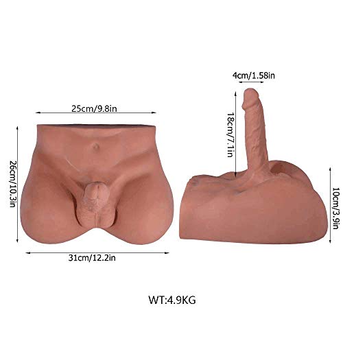 Image of ferch Realistic Sex Doll for Women, Unisex Masturbator Love Doll with Flexible Dildo and Tight Anal Entry, Adult Sex Toys Men - 12.2 x10.3 inch, Brown