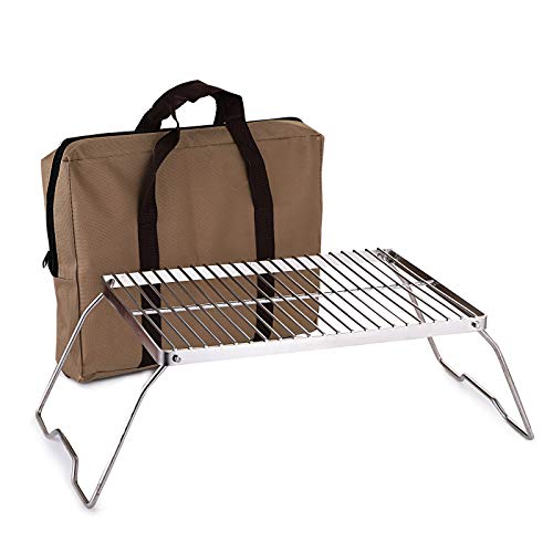 YOPAY-Folding-Campfire-Grill-with-Legs-Carrying-Bag-304-Stainless-Steel-Grate-Barbeque-Grill-Heavy-Duty-Portable-Camping-Grill-for-Picnics-Backpacking-Outdoor-136-Inch--9-Inch--65-Inch