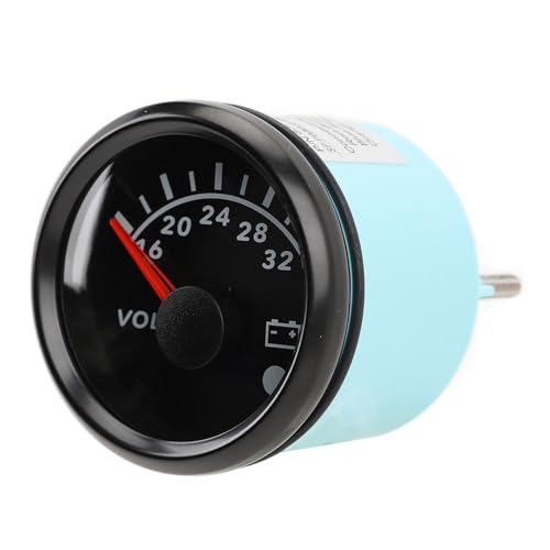 52mm Boat Marine Digital Gauges, 7 Color Digital Display Fuel Water Level Water Temperature Meter Voltmeter with Alarm for Yacht RV Truck Motorcycle