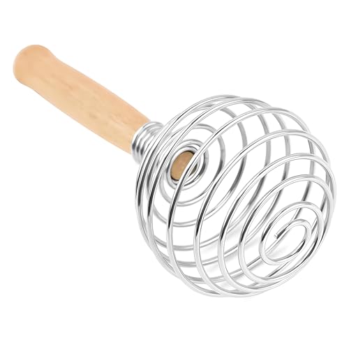 Manual Egg Beater,Spring Coil Hand Push Whisk,Kitchen Push Spiral Manual Egg Beater Stirrer Tool Milk Coffee Frother Mixer Foamer