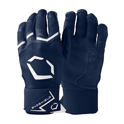 EvoShield Carbyne Adult Batting Gloves with Strap - Navy, X-Large