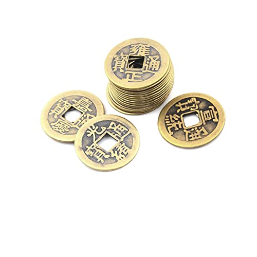 Onsinic 10pcs Chino Feng Shui Monedas De Bronce Monedas De La Suerte Chinas Decoración del Hogar