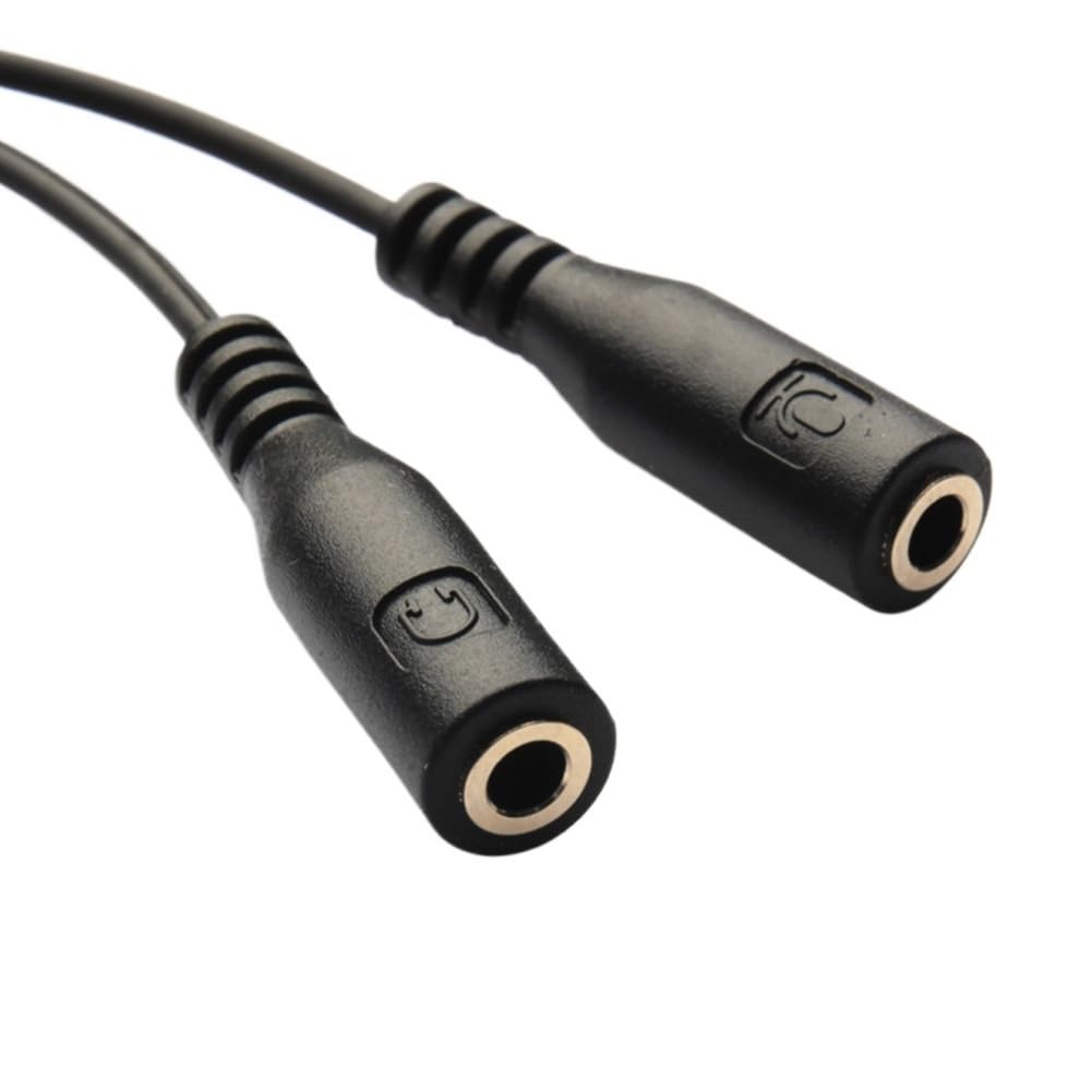 Cavo adattatore splitter per cuffie da 3,5 mm maschio a doppio TRS femmina, cavo di prolunga audio per cuffie Ja-ck (2 pezzi)