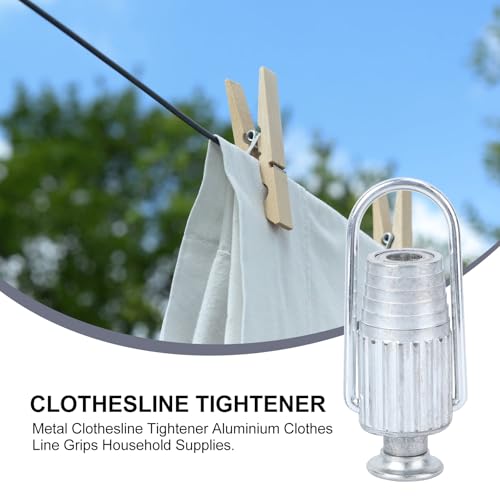 ULTECHNOVO Premium 2pcs Washing Line Tightener - Robust Clothesline Tensioner - Essential Laundry Tools for Fixed Clothes Lines Metal Sunline Tight Grips for Household Supplies - Image 3