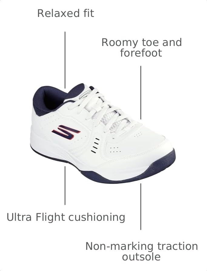 Image of Skechers Unisex Adult Viper Court Smash - Athletic Indoor Outdoor Pickleball Shoes | Relaxed Fit Sneakers