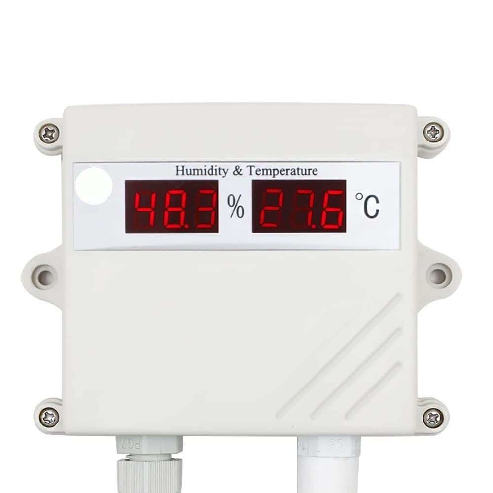 Sensor de temperatura y humedad con pantalla digital con salida RS485 y sonda impermeable for aplicaciones industriales(4-20mA)