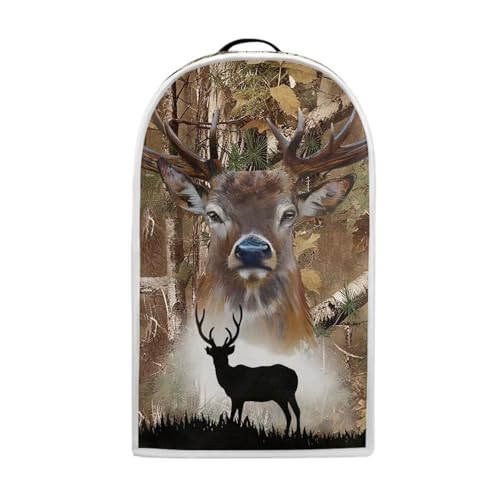 Image of Talayituse Elk Hunting Camo Forest Print Blender Dust Cover, Fingerprint Protection Cover for Stand Mixer or Coffee Machine, Home Kitchen Appliance Covers for Stain Dust Resistant Supplies
