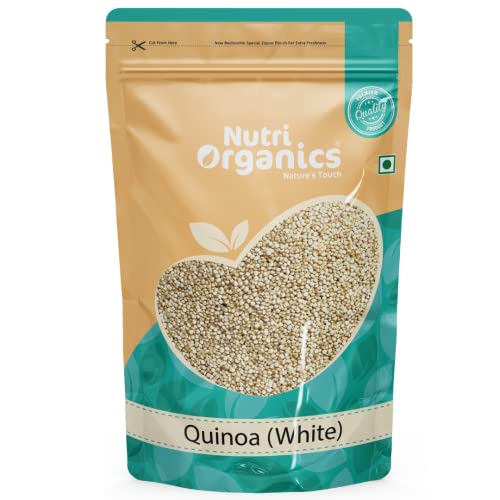 Image of NutriOrganics Premium Quinoa 250 Grams - Gluten Free Quinoa, Healthy Breakfast, Diet Food for Weight Loss
