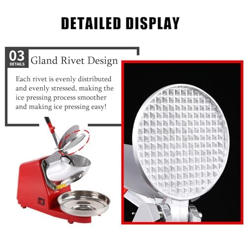 Trituradora de hielo eléctrica con cuchillas dobles de acero inoxidable, alta eficiencia y funcionamiento silencioso, ideal para cócteles, bares, granizados y fiestas