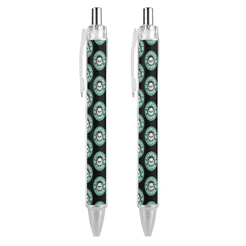 2本セット ボールペン 油性ボールペン おもしろ パグ 犬 ノック式 ジェルボールペン 0.5mm 黒インク かきやすい 事務用 学生 子供用 筆記具用 文房具 オフィス 入学お祝い