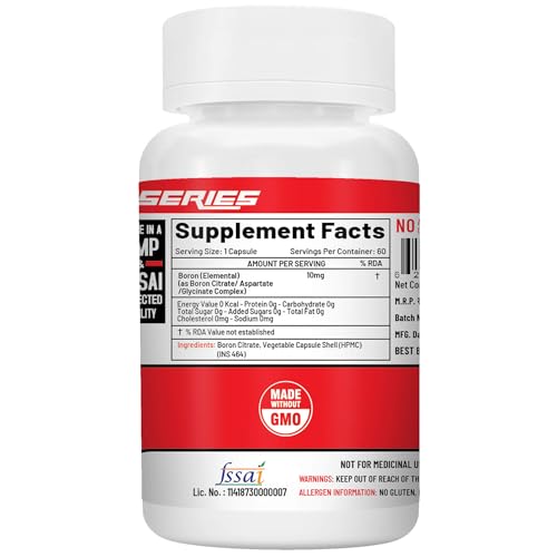 Image of NutriJa Boron 10mg Capsules | Boron Citrate, Aspartate & Glycinate Complex | Multi-Action Mineral Support for Bone Strength, Joint Wellness & Calcium-Magnesium Utilization | 60 Veg Capsules