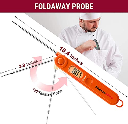 Image of TempPro TP03B Digital Instant Read Meat Thermometer Kitchen Cooking Food Candy Thermometer with Backlight and Magnet for Oil Deep Fry BBQ Grill Smoker Thermometer(Previously ThermoPro)