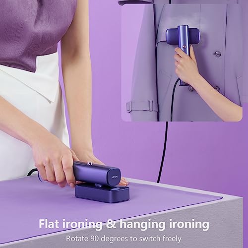 Image of G5 Steam 2-in-1 Professional Handheld Steamer for Clothes,Iron for Clothes, Just 1lbs Lightly, 10 Minutes of Continuous Steam 1200W Light Steam Iron for Travel and Home (Purple)