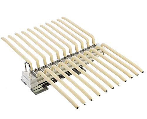 YEstge Cintre pour Pantalon, Porte-Cintre Coulissant pour Pantalon avec Amortisseur 22 Paires de Porte-Pantalons pour Garde-Robe,-Beige Cover