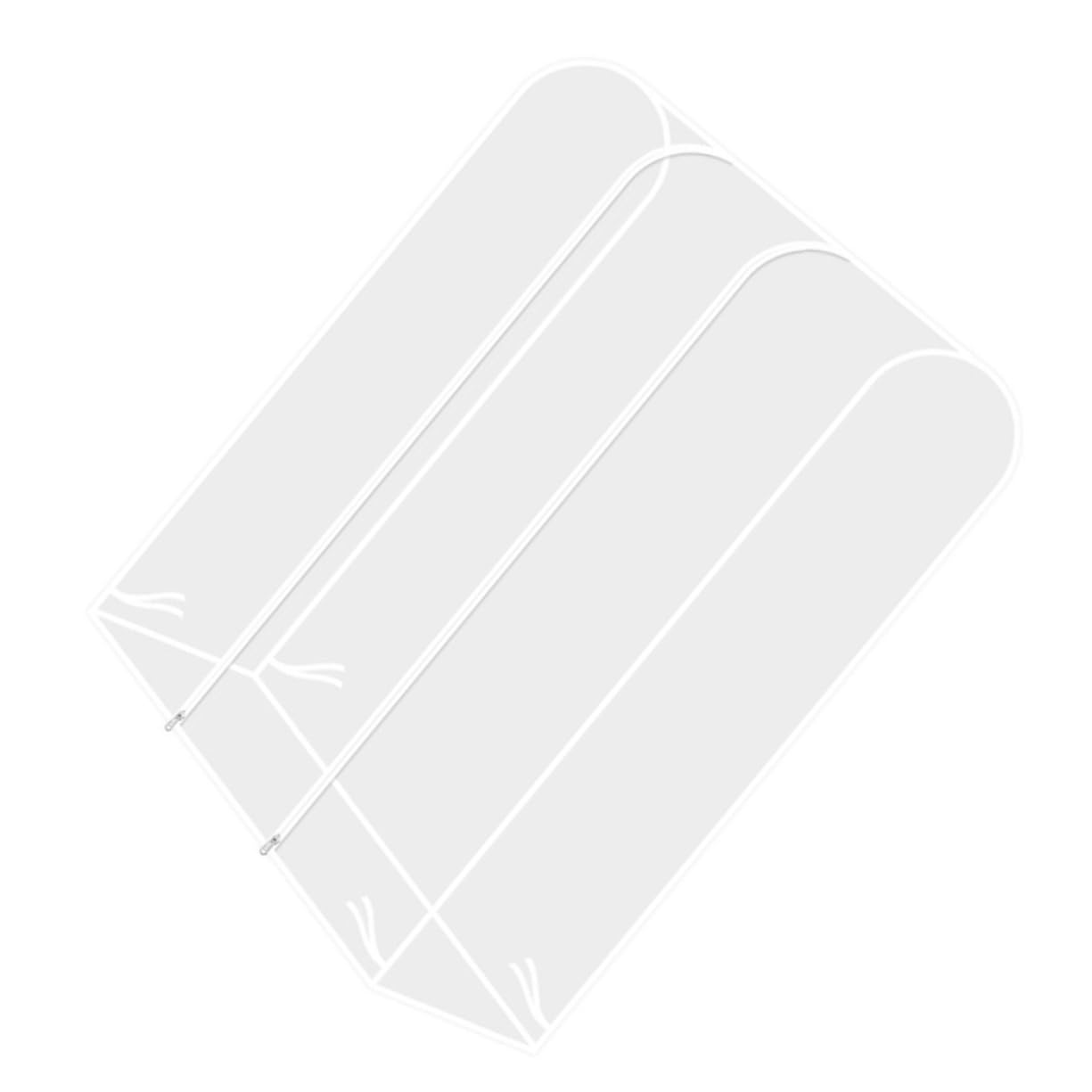 Mikikit Funda Antipolvo para Ropa Plástico Resistente Transparente con Cremallera para Colgar y Gran Capacidad, Protector Conveniente en Hogares y Hoteles