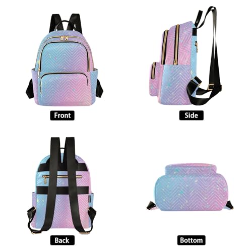 Image of senya Unicorn Background with Rainbow Women Backpack Purse Travel Daypack Shoulder Bag