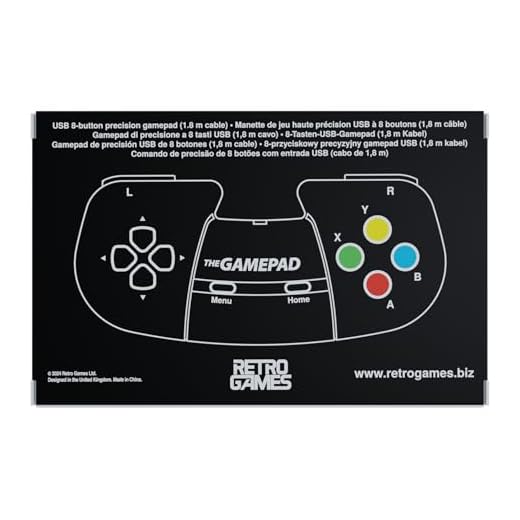 THEGAMEPAD (Black) (for THEC64, THEC64 Mini, THEA500 Mini, THE400 Mini, The Spectrum, PC, Mac & Linux)