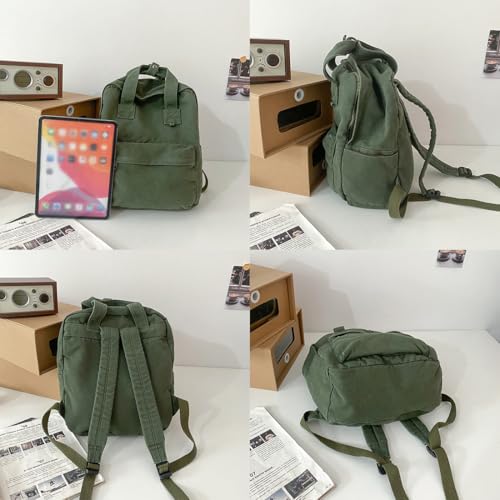 Image of MaxxCloud Vintage Denim Laptop Backpack Casual Canvas Daypack Handbag Purse Lightweight Rucksack Shoulder Bag