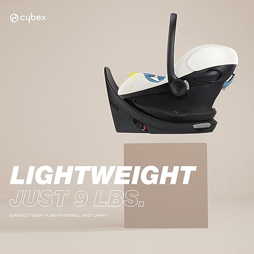 Image of Cybex Aton G Swivel Infant Car Seat with 180-Degree Rotate, Linear Side-Impact Protection, 11-Position Headrest, SensorSafe & Safelock Base, Seashell Beige