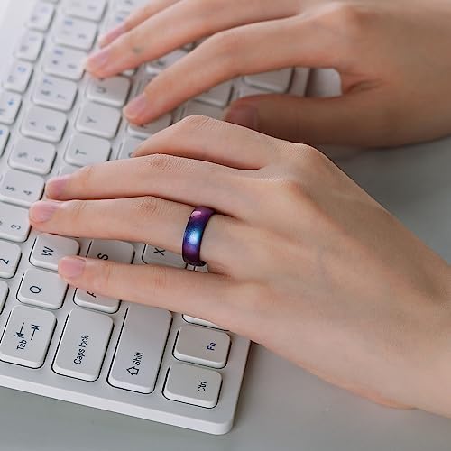 Image of Egnaro Silicone Wedding Bands Women, Inner Arc Ergonomic Breathable Design