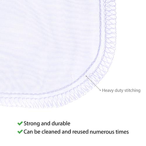 Alegi Media Filter Bag Aquarium Extra Fine,Reusable 180 Micron Drawstring Mesh Filter Bags For Very Fine Resins Filter (7.5"*3.6" (3 Pack)) #TOP5